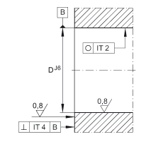 角接觸球軸承單元 ZKLFA1050-2Z, 雙向，螺釘安裝，兩側(cè)間隙密封