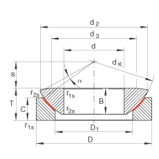 推力關(guān)節(jié)軸承 GE320-AW, 根據(jù) DIN ISO 12 240-3 標(biāo)準(zhǔn)，免維護(hù)