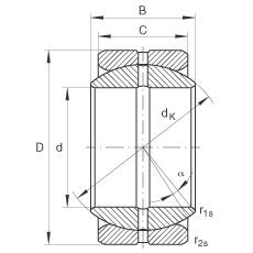 關(guān)節(jié)軸承 GE22-ZO, 根據(jù) DIN ISO 12 240-1 標準，英制尺寸，需維護