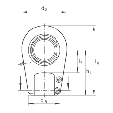 液壓桿端軸承 GIHRK60-DO, 根據 DIN ISO 12 240-4 標準，帶右旋螺紋夾緊裝置，需維護