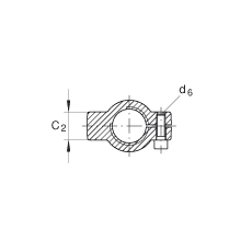 液壓桿端軸承 GIHNRK200-LO, 根據(jù) DIN ISO 12 240-4 標準，帶右旋螺紋夾緊裝置，需維護