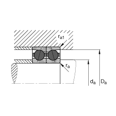 主軸軸承 HCB7032-C-T-P4S, 調節，成對或單元安裝，接觸角 α = 15°，陶瓷球，限制公差