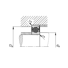 主軸軸承 HCB71917-C-2RSD-T-P4S, 調節，成對或單元安裝，接觸角 α = 15°，陶瓷球，兩側唇密封，非接觸，限制公差