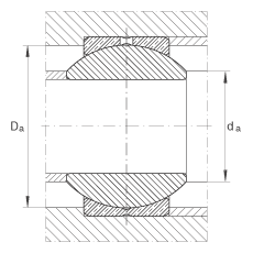 關節軸承 GE16-PB, 根據 DIN ISO 12 240-1 標準，尺寸系列 K，需維護