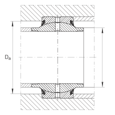 關節軸承 GE20-HO-2RS, 根據 DIN ISO 12 240-1 標準, 需維護，兩側唇密封